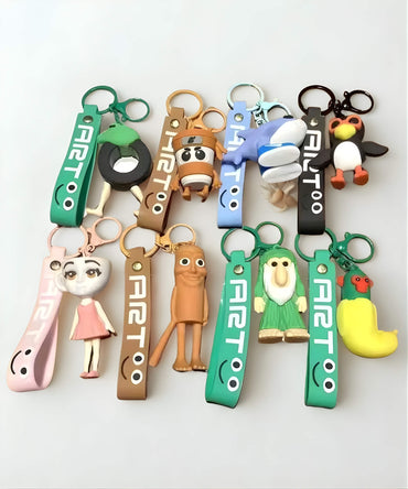 Italian brainrot character keychain full collection funny meme bag charm set