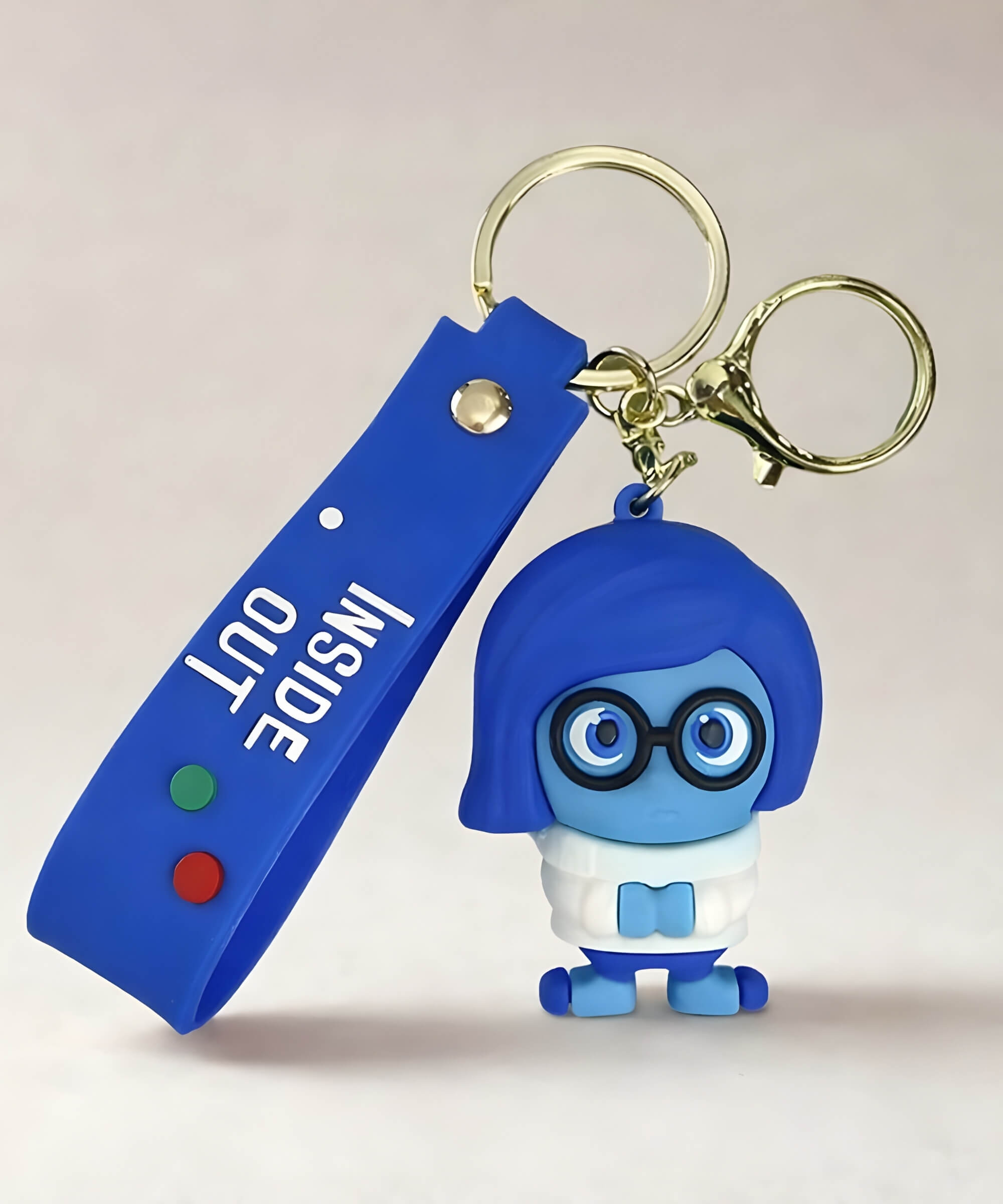 Sadness Inside Out keychain blue emotion character cute bag charm