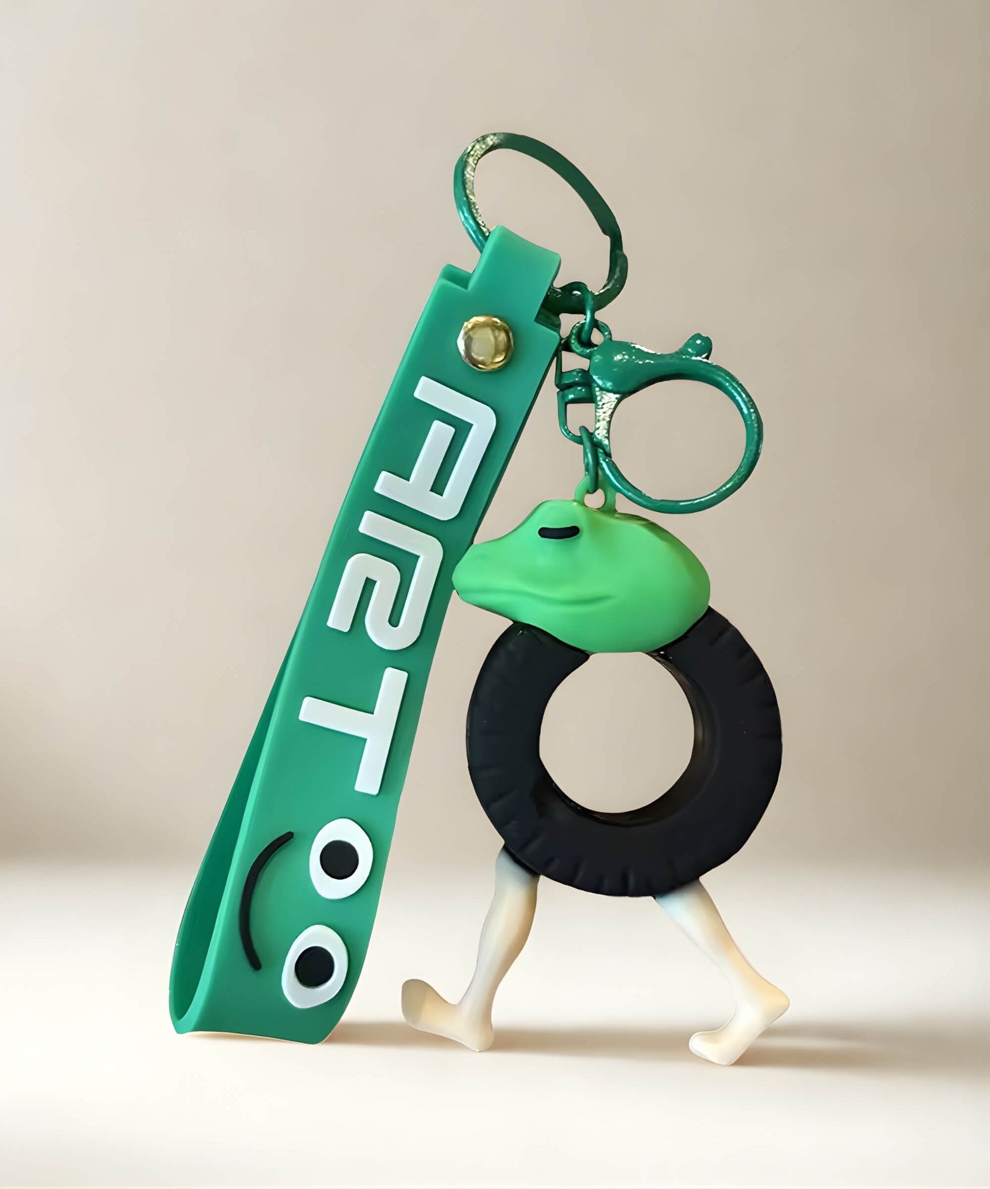 Italian brainrot keychain Boneca Ambalabu funny ring character meme bag charm