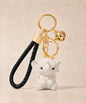 Grey elephant resin keychain