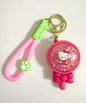 Hello Kitty bead shaker keychain with pink lollipop design and moving beads