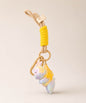 Beige bunny resin keychain