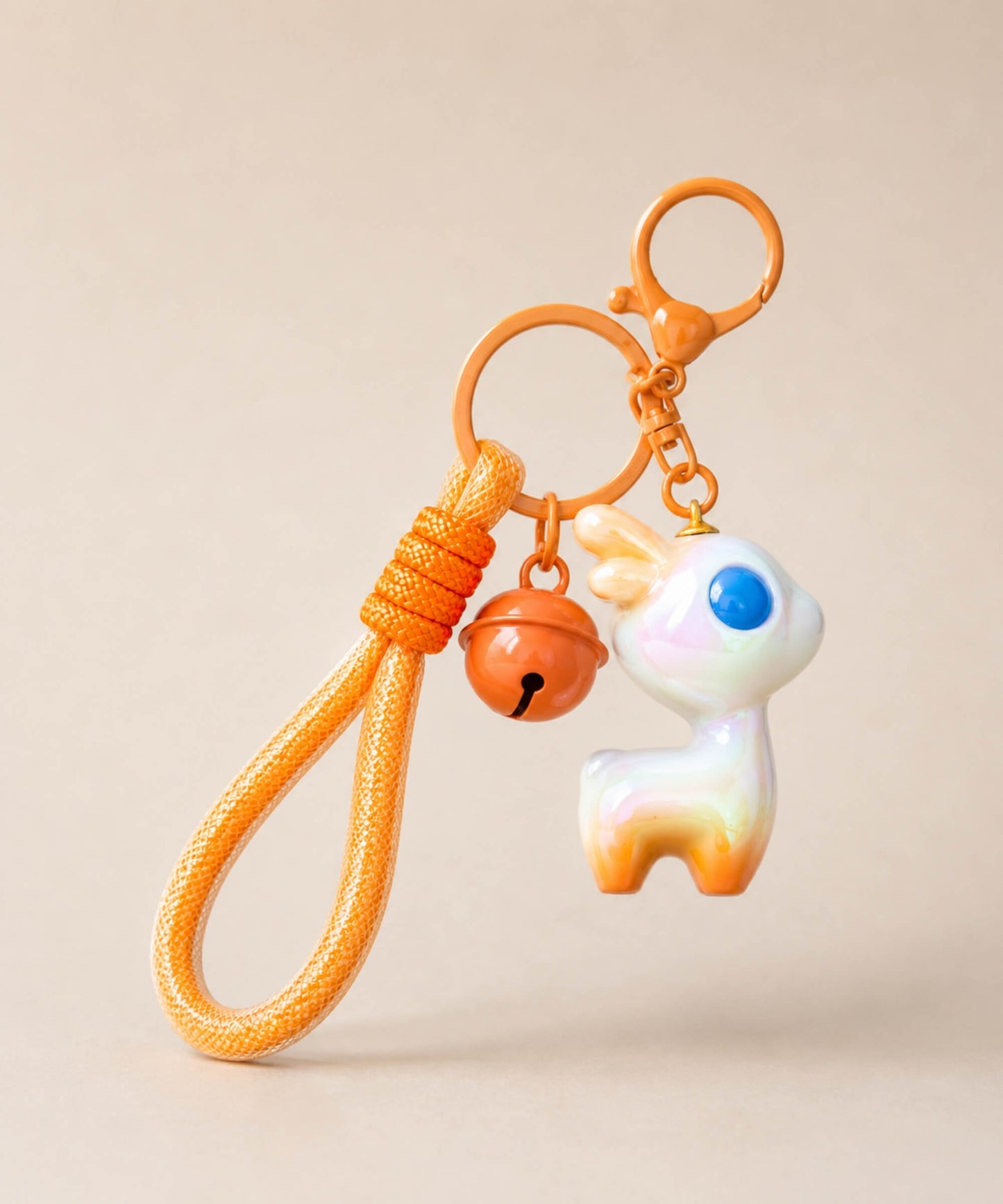 Orange deer resin keychain