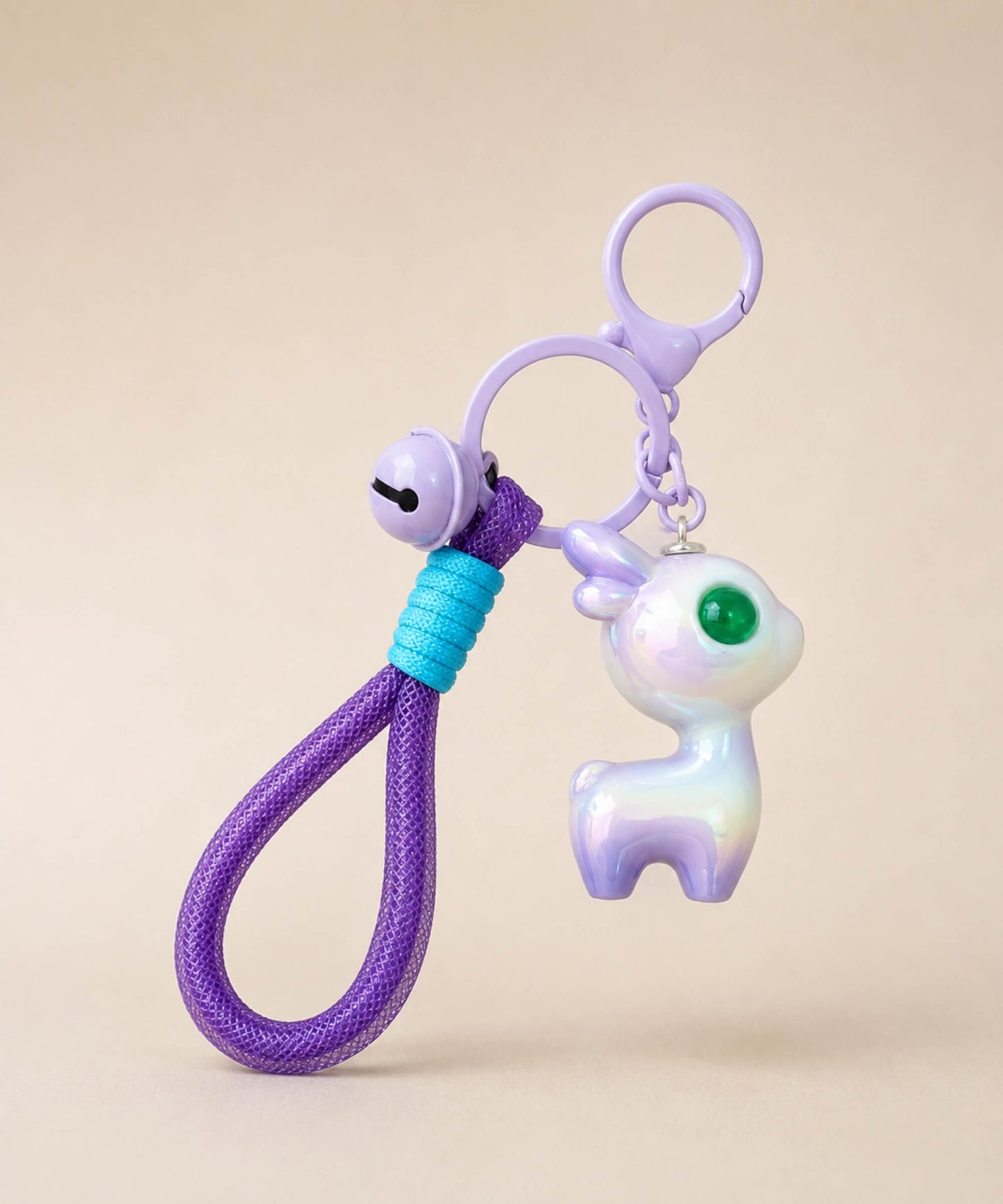 Purple deer resin keychain