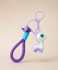 Purple deer resin keychain
