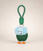 Lirily Larila Italian Brainrot style PU leather keychain with green wrist strap on a clean studio background.