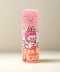 Charmazing Labubu style insulated water bottle candy floss pink 420ml stainless steel thermal kids bottle