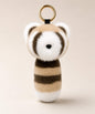 Brown raccoon plush keychain