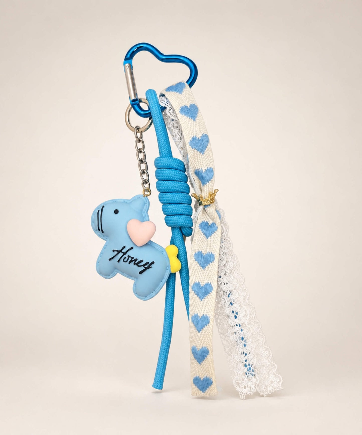 Blue pony resin phone charm