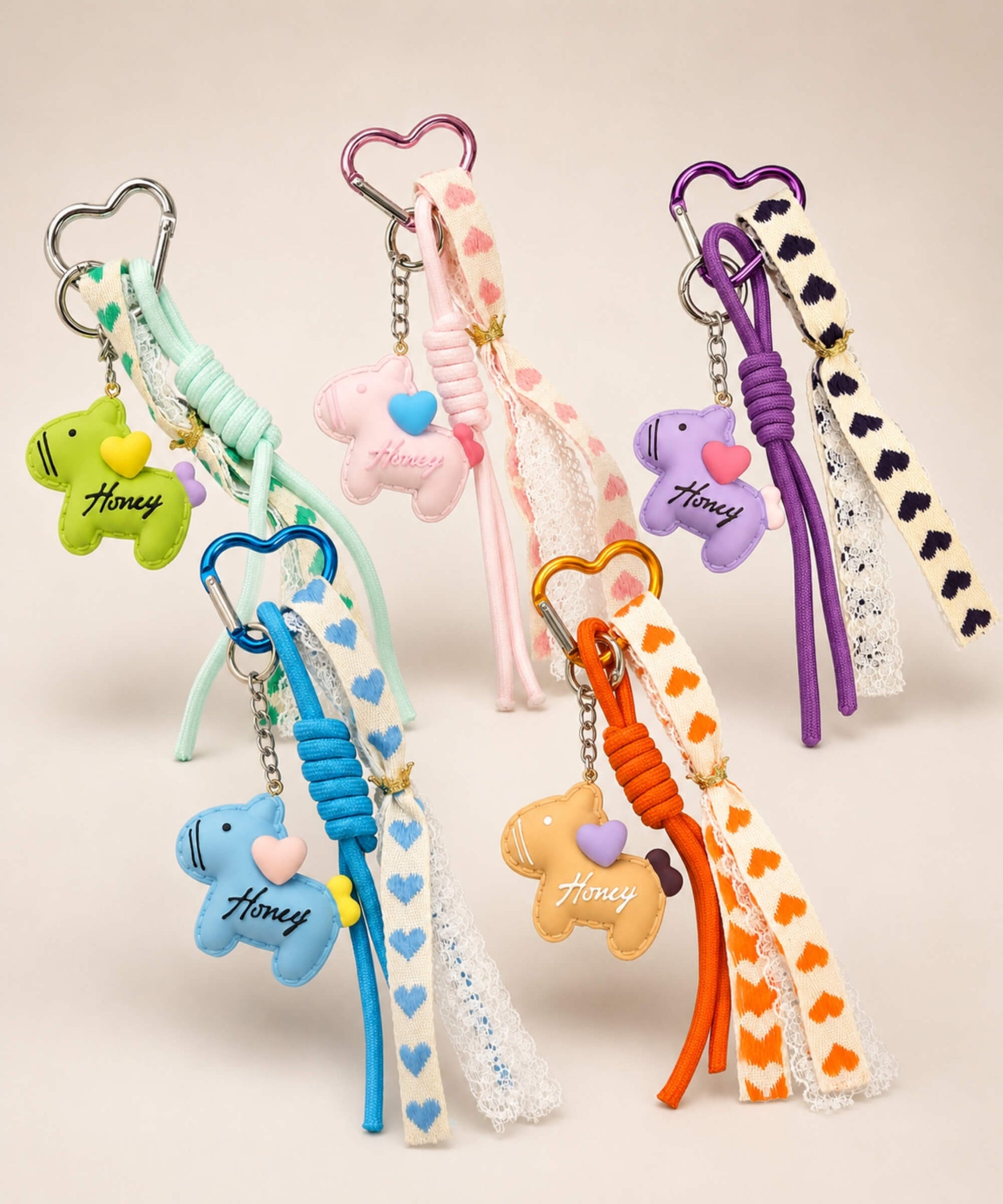 Macaron pony phone charm colour options