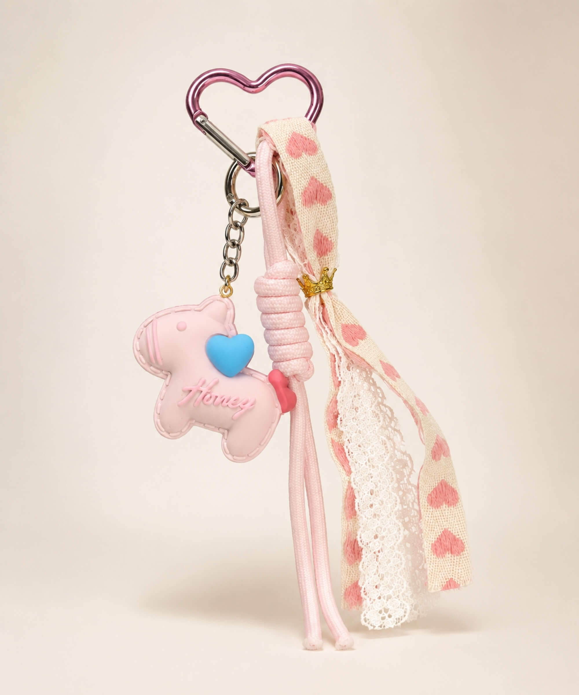 Pink pony resin phone charm