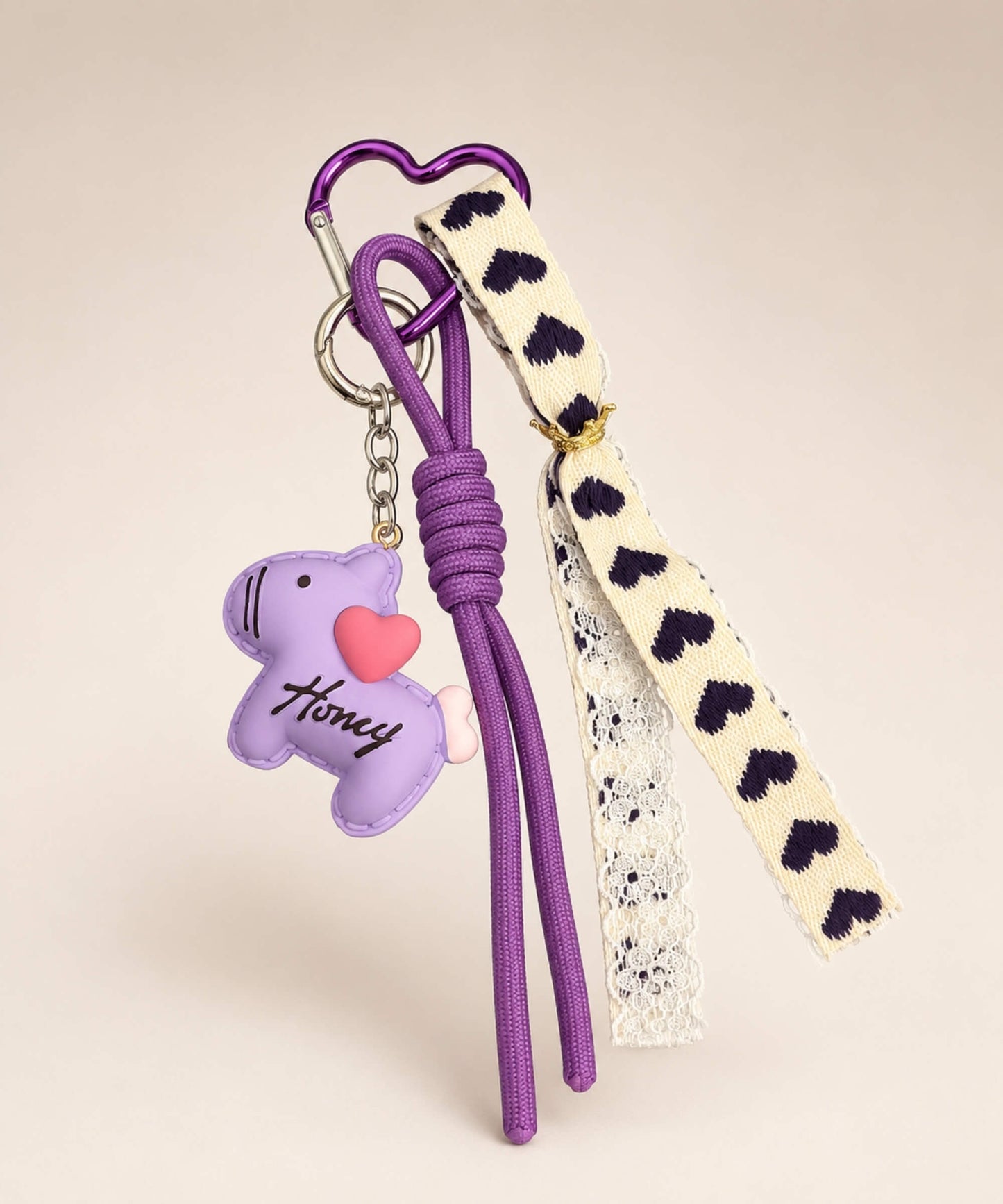 Purple pony resin phone charm