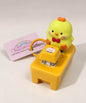 Yellow chick sound and light button keychain interactive bag charm