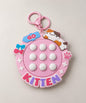 Pink Kitten electronic Tic Tac Toe game keychain with nine light-up buttons