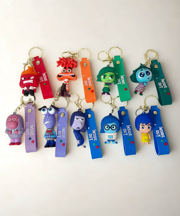 Inside Out emotion character keychain collection cute bag charm cartoon figure set