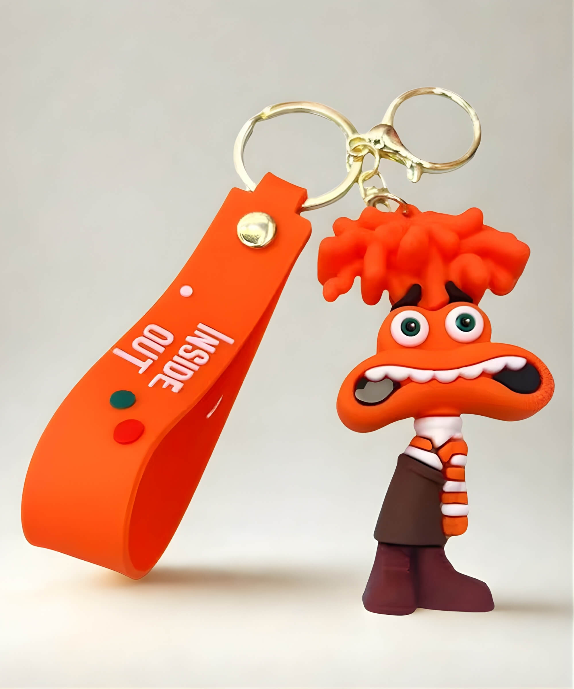 Anxiety Inside Out keychain orange emotion character cute bag charm