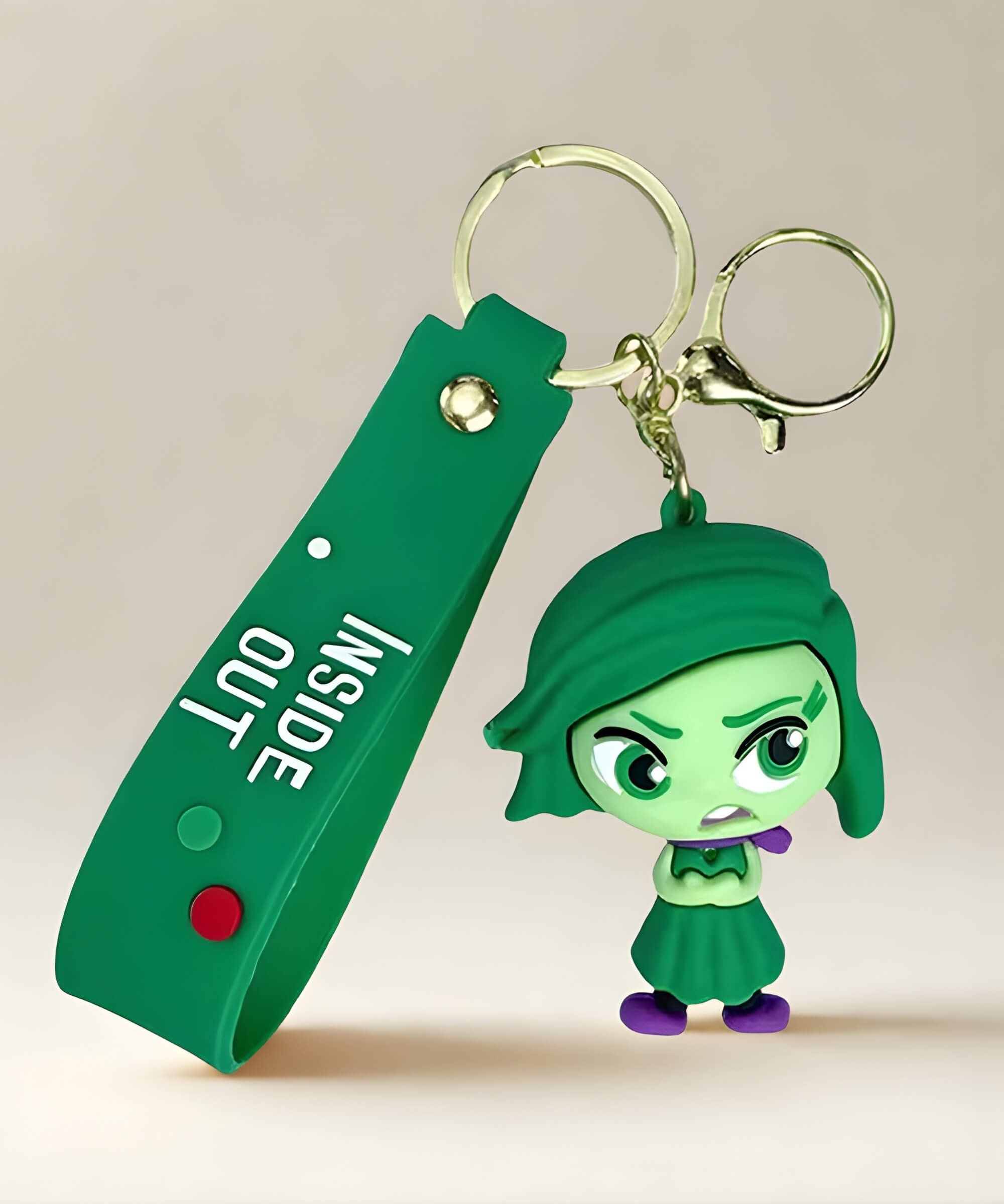 Disgust Inside Out keychain green emotion character cute bag charm