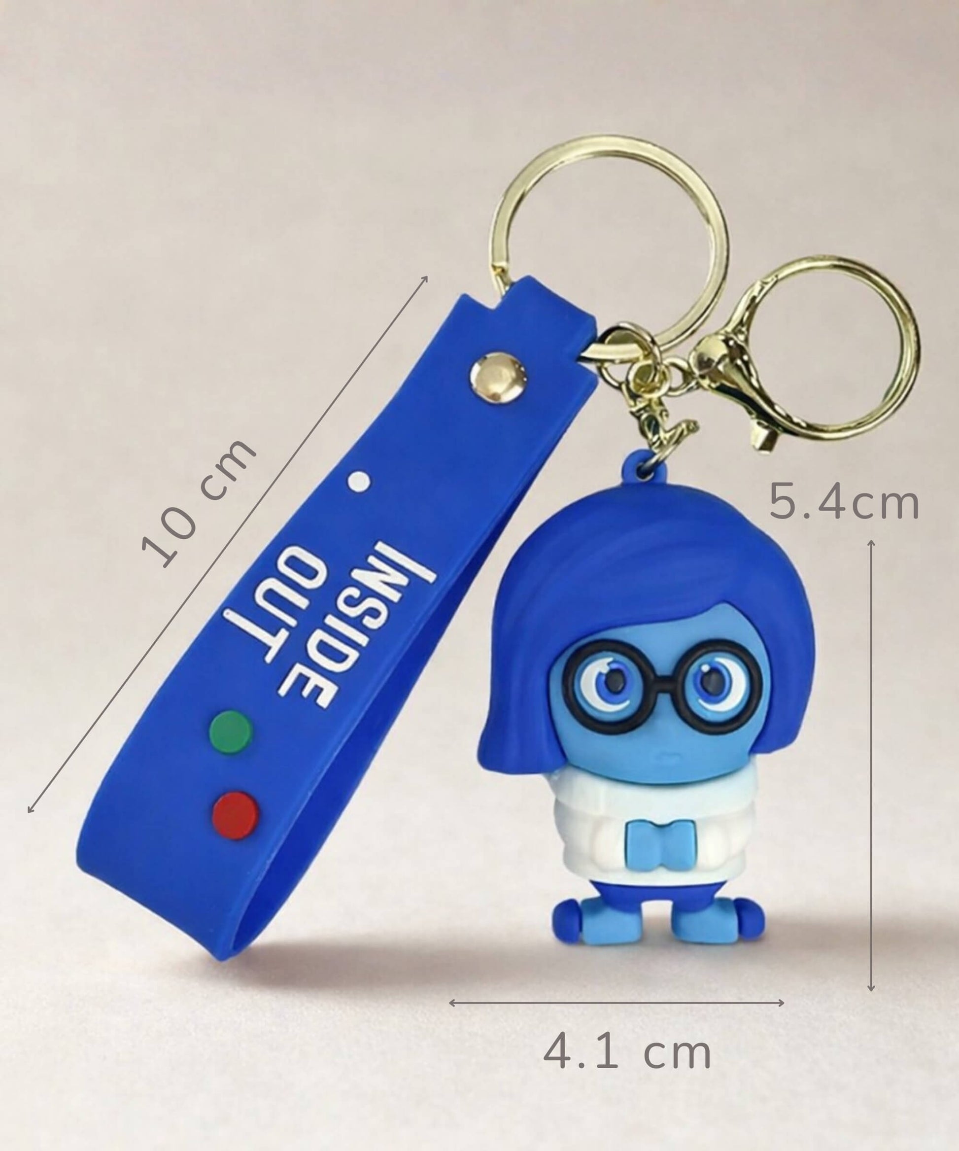Inside Out emotion keychain size detail cute bag charm dimensions