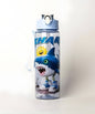 Italian brainrot blue water bottle 750ml flip top kids bottle Tralalero Tralala character design