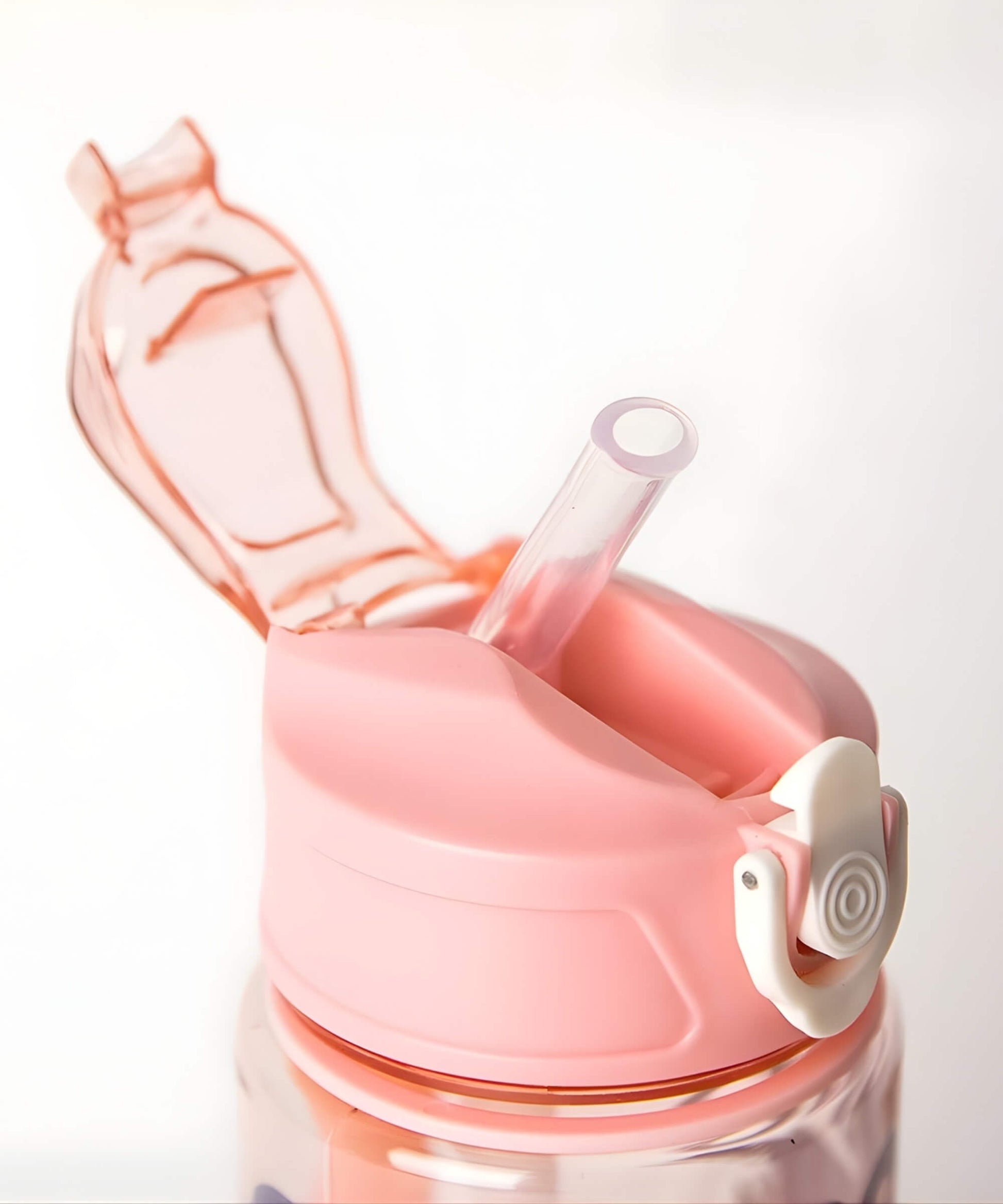 Italian brainrot kids water bottle flip top lid with straw detail one hand open design