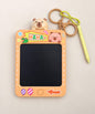 Haha Capybara LCD Drawing & Writing Tablet Keychain with attached stylus