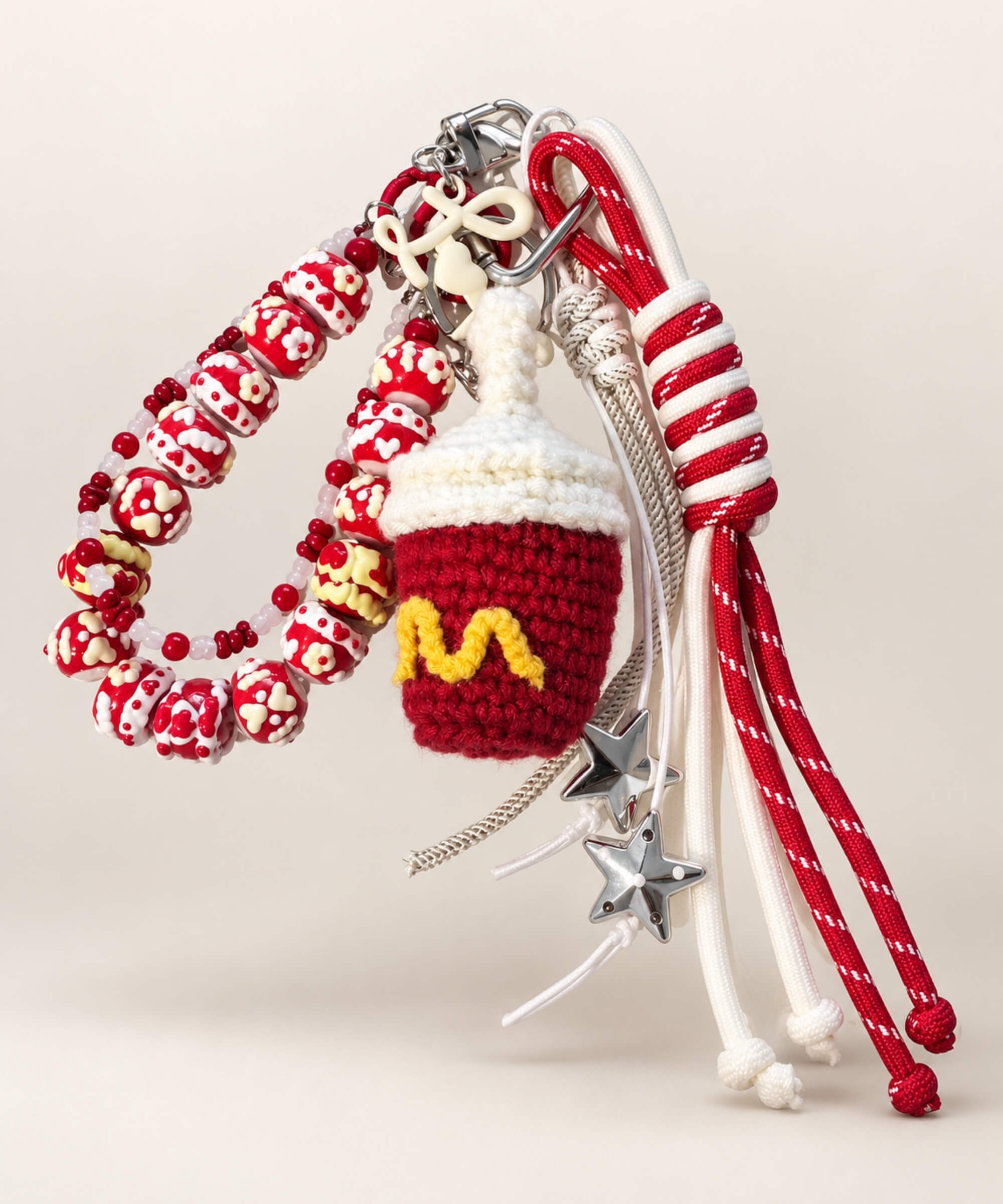 McDonald’s style beaded cup keychain without character charm