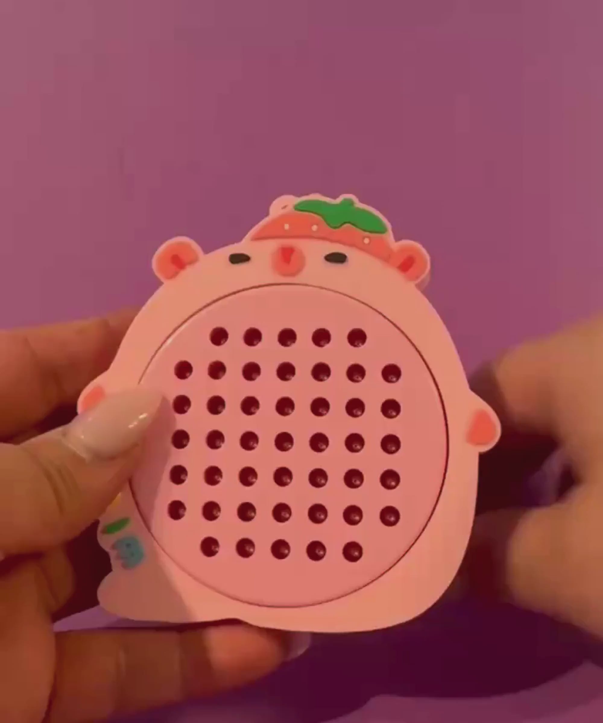 Capybara magnetic bead drawing keychain and magnetic pen demonstration