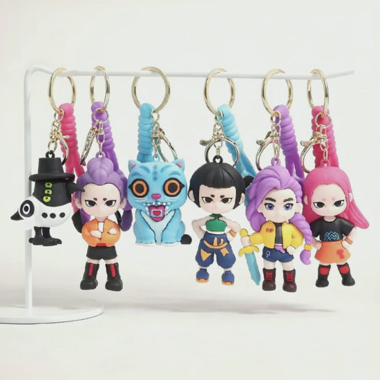 K-pop demon hunter character keychain cute bag charm girl group figure accessory