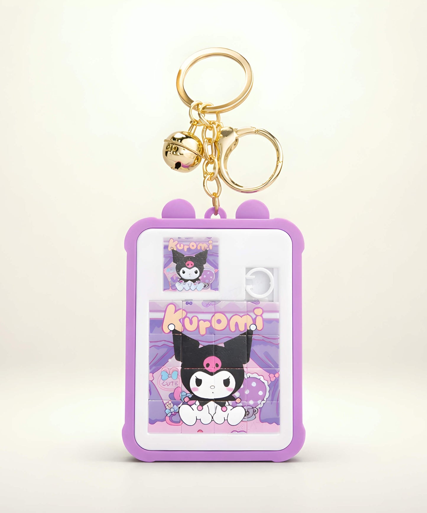 Sanrio puzzle keychain Kuromi sliding jigsaw bag charm cute purple character keychain variant