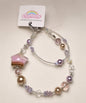 Pastel Mix Starry beaded phone charm with pearl-look beads and multicolour crystal-style details