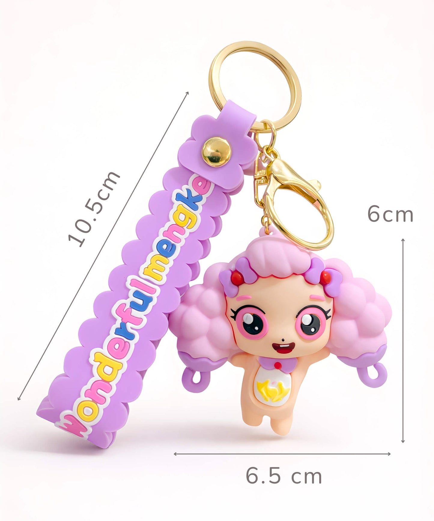 Teenieping fairy character keychain size detail cute bag charm dimensions